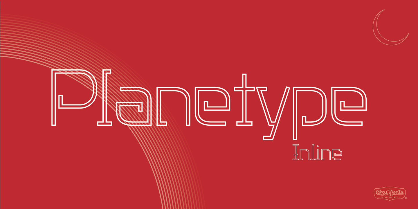 Пример шрифта Planetype #6